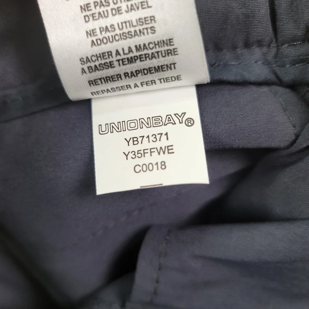 UB Tech Pants Mens 34x34 Blue Comfort Adjustable Waist Chino Water Repellent NWT - Picture 15 of 16